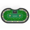 10 Player Professional Texas Holdem Poker Table With Oval Metal Bumper