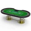 10 Player Professional Texas Holdem Poker Table With Oval Metal Bumper