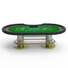 10 Player Professional Texas Holdem Poker Table With Oval Metal Bumper