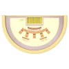 Customizable Semicircular Wooden Casino Blackjack Table With Runway