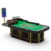 Europese stijl houten casino roulettetafel met renbaan Europese stijl houten casino roulettetafel met renbaan