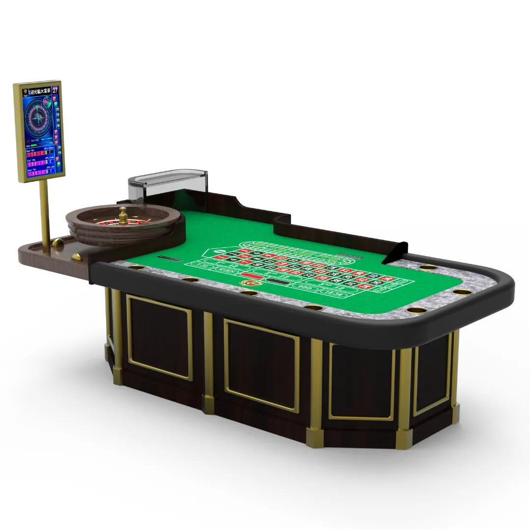 Europese stijl houten casino roulettetafel met renbaan