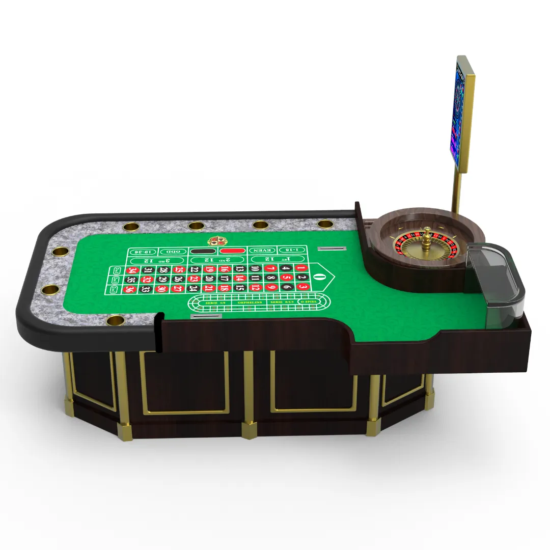 Europese stijl houten casino roulettetafel met renbaan