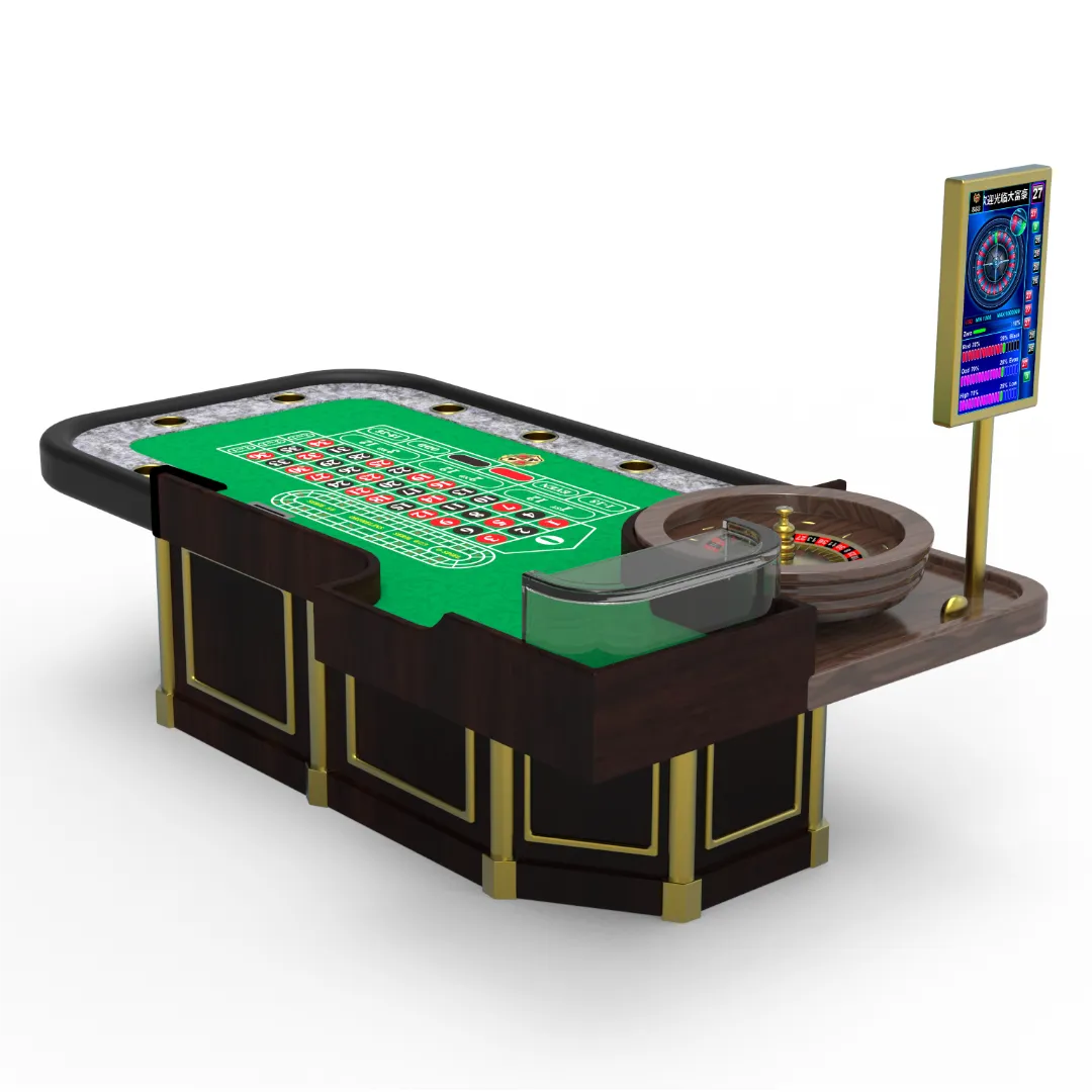 Europese stijl houten casino roulettetafel met renbaan