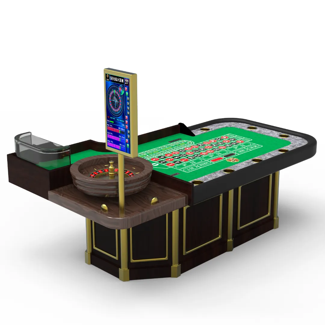 Europese stijl houten casino roulettetafel met renbaan