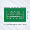 Plan de table de Sic Bo de casino en vert, dimensions standard de 2400 x 1200 mm à 2800 x 1600 mm