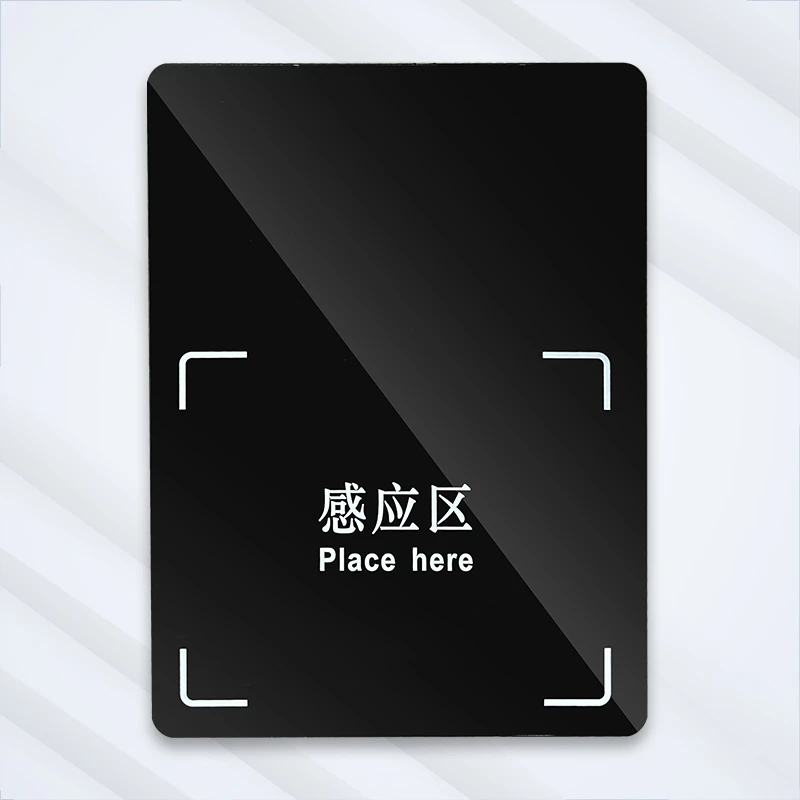 Casino cage RFID chip reader board with sensing area marked for chip placement