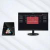 Casino cage RFID chip reader connected to monitoring software displaying Unauthorized Chip Detected alert with real-time chip inventory data Casino cage RFID chip reader connected to monitoring software displaying Unauthorized Chip Detected alert with real-time chip inventory data