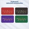 Custom casino Niu Niu (Bull Bull) table layouts in red, black, purple and green – professional heat transfer printed felt