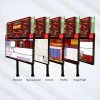 Double-sided dual-screen casino baccarat niu niu jackpot display gold stands green LED edges multi-game roadmap big road
