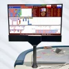 Electronic baccarat scoreboard black stand big road patterns banker player stats welcome good luck message