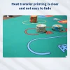 Met hitteoverdrachtsprint bedrukte casino pokertafel met heldere, kleurechte afbeeldingen en een glad speeloppervlak van speedcloth, inclusief fiches.