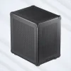 Industrial server computer tower front view with USB and audio ports for cage management system Industrial server computer tower front view with USB and audio ports for cage management system