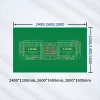 Professional 2400x1200mm casino craps table felt layout in classic green with full Pass Line, Come and proposition bets, Vegas style