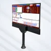 Sleek black pedestal stand for casino baccarat dual-side roadmap screen ultra-thin LED gold accent