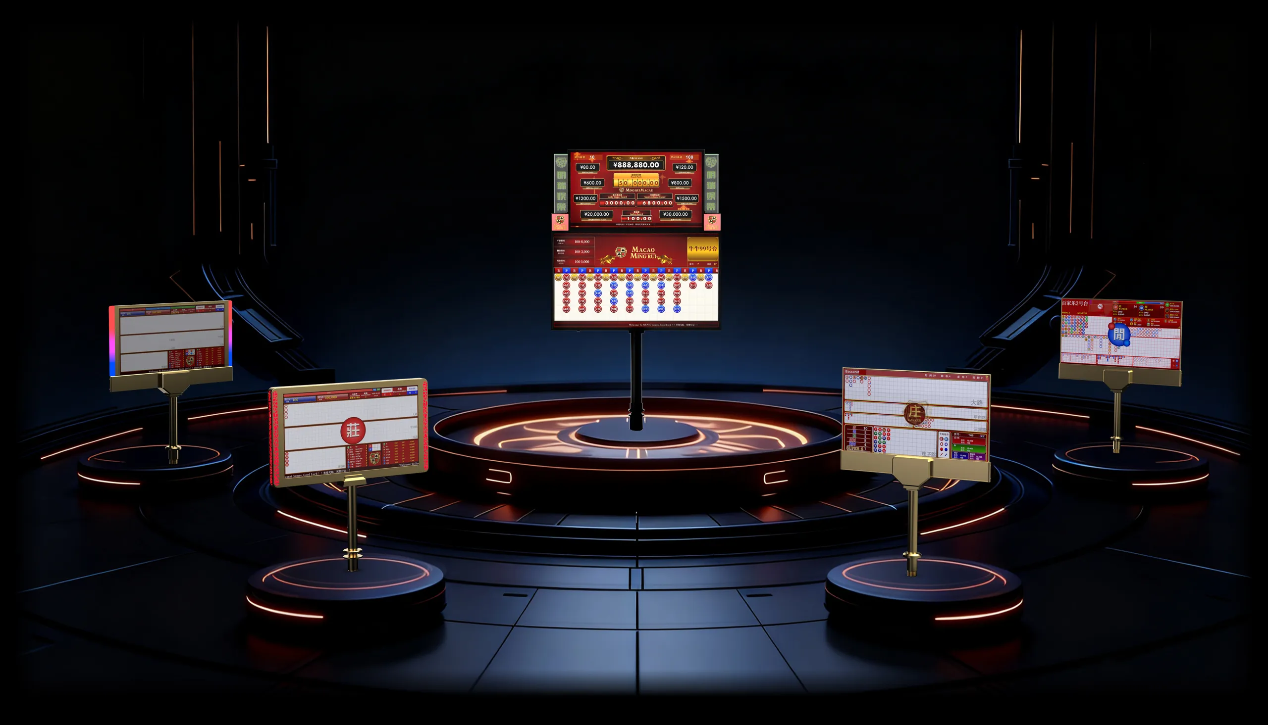 Pantalla de visualización de Baccarat