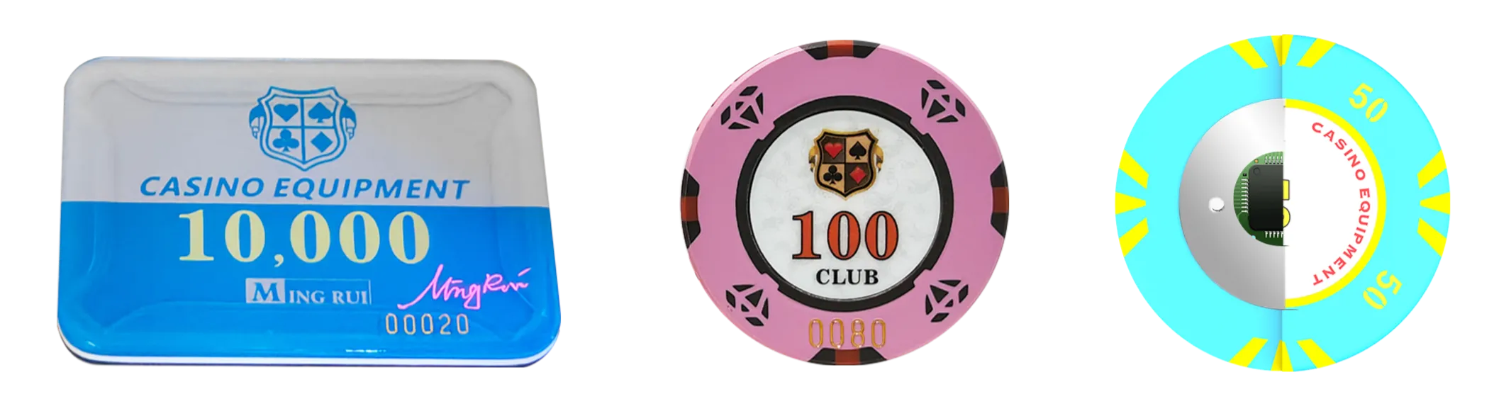 Anti-counterfeiting technology overview for casino chips showing holographic labels UV markings and RFID integration