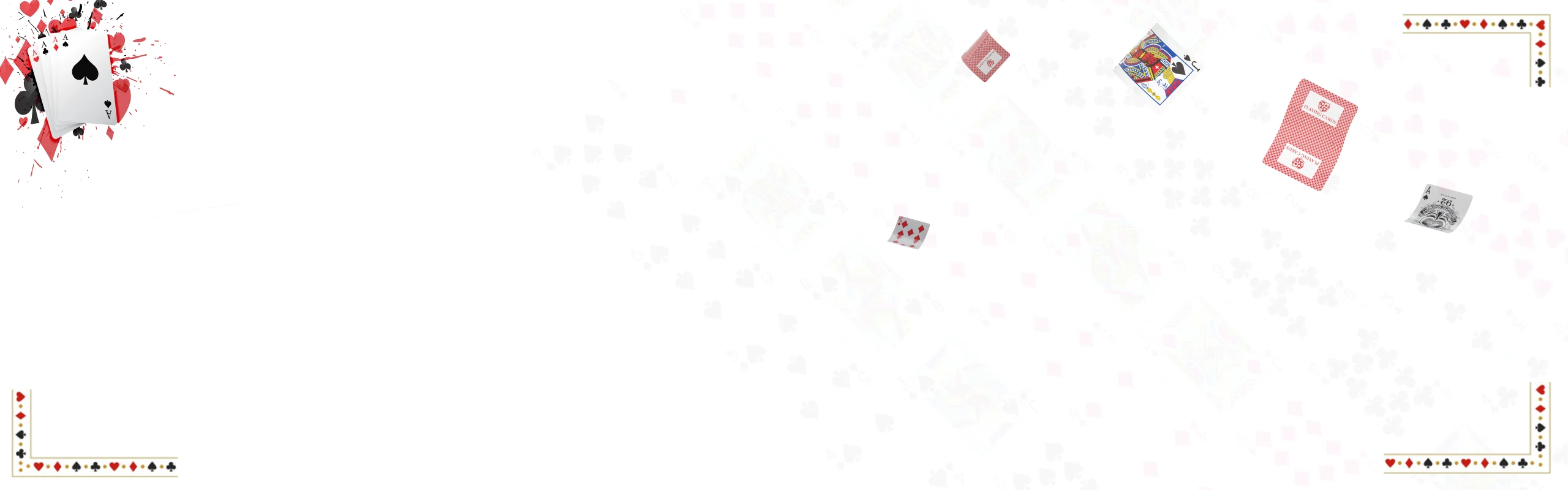 Casino Playing Cards Banner