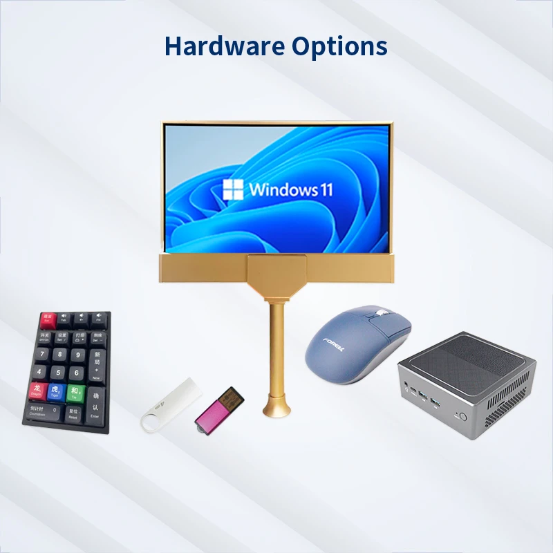 Sistema roadmap EC08-V1 Dragon Tiger - opzioni hardware: disco USB, chiave software, tastiera wireless, display