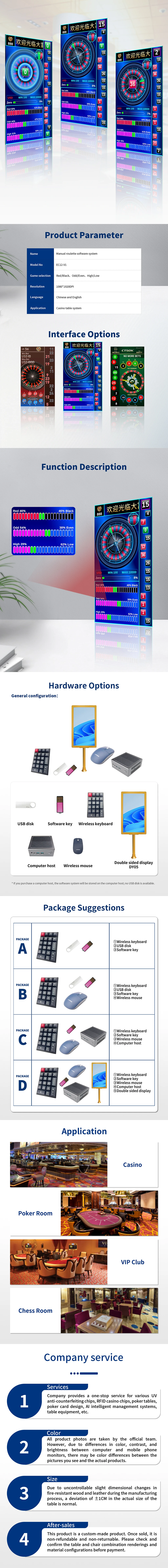 EC12-V1 手動輸入電子輪盤賭中獎號碼顯示系統概述