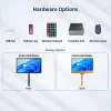Opzioni di visualizzazione del sistema di mappe stradali San Gong: monitor DY02 a lato singolo e DY06 a doppio lato con tastiera wireless e mini PC.