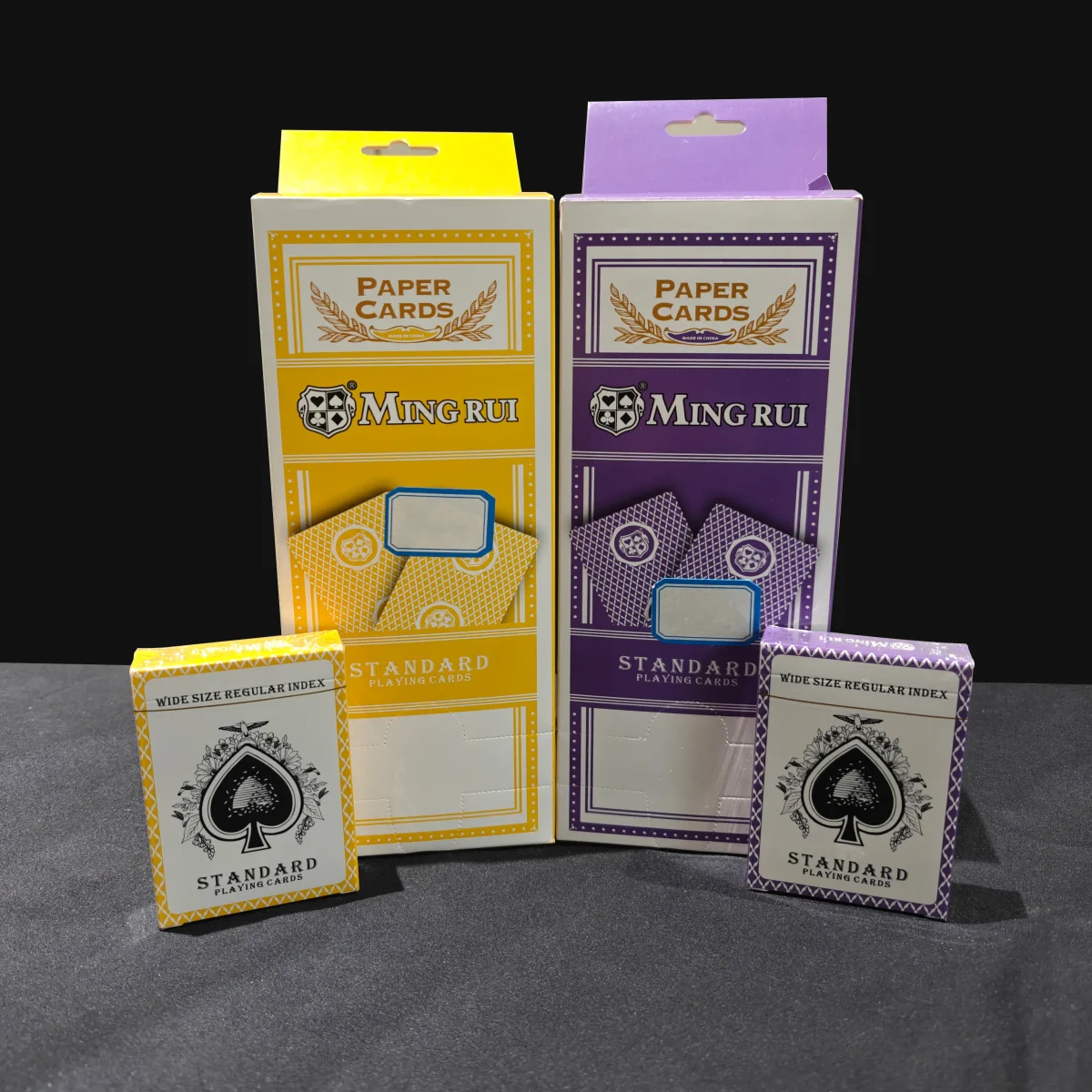 Cartas de póker de casino de papel con núcleo negro coreano personalizables de Macaumr a la venta
