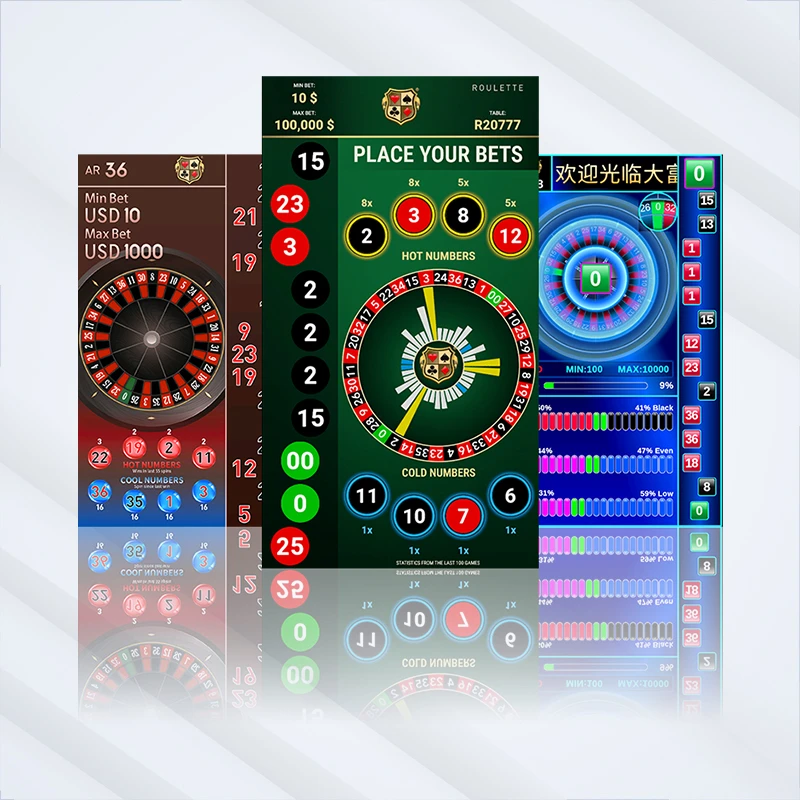 Affichage des résultats de la roulette (saisie manuelle) avec numéros chauds, numéros froids et statistiques de mise sur un écran double face