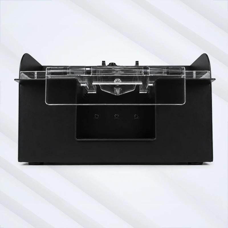 CS07 casino card shuffler transparent output drawer with shuffled cards