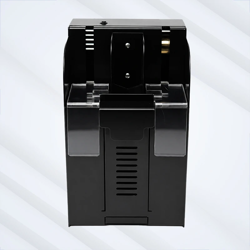 CS09 automatic card shuffler front view closed with solid side panels