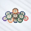 RFID Clay Composite Poker Chips Round clay composite chips with classic scalloped edge spots RFID Clay Composite Poker Chips Round clay composite chips with classic scalloped edge spots