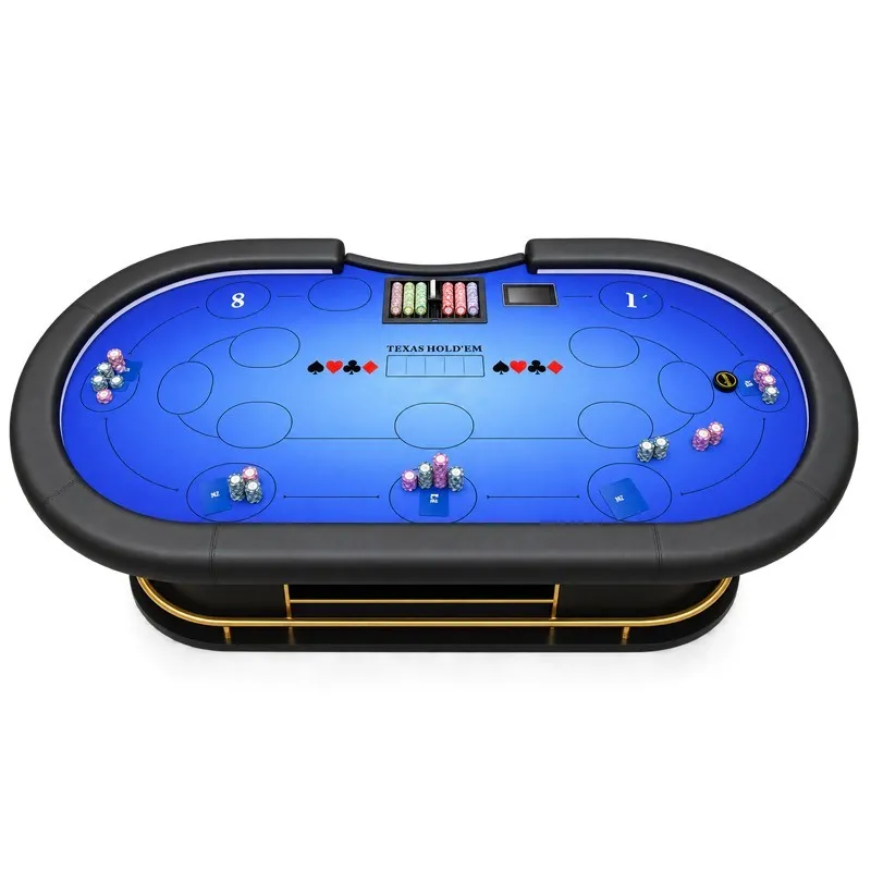 ポーカーテーブルセット　青 RFID対応テキサスホールデムポーカーテーブル｜カジノテーブルメーカー